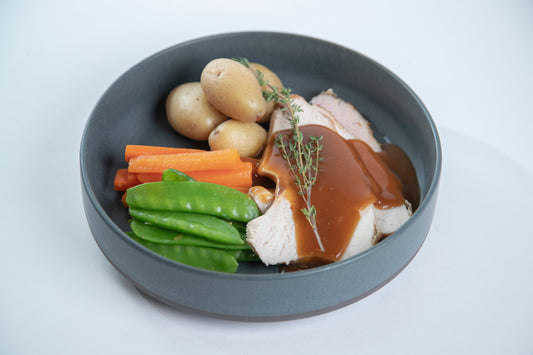 Roast Turkey Breast & Honey Glazed Ham Dinner Meal Nude Food Ireland